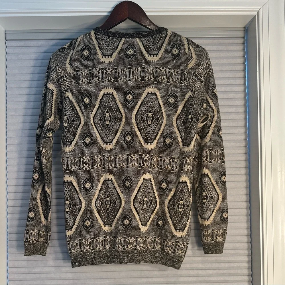 Kate Spade black and gold full zip cardigan